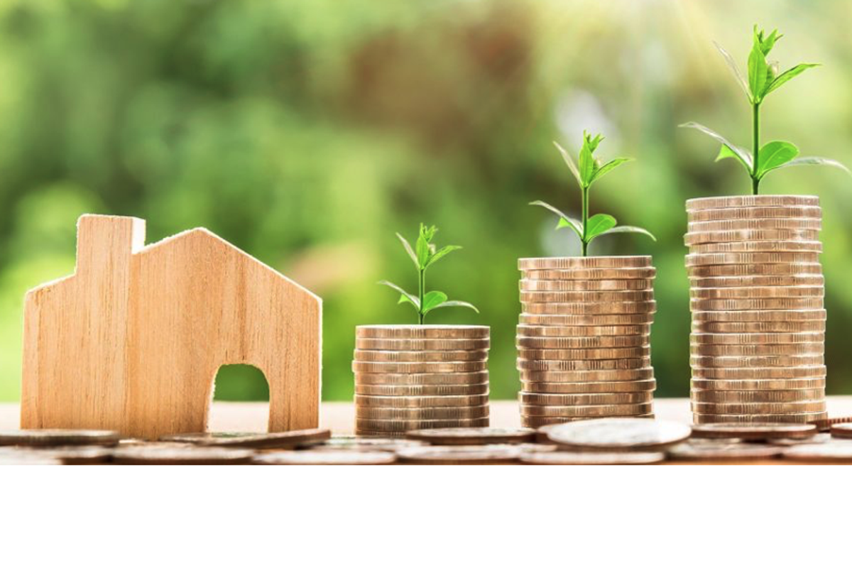 Slide-Geld-Haus-Pflanzen-Foerderung